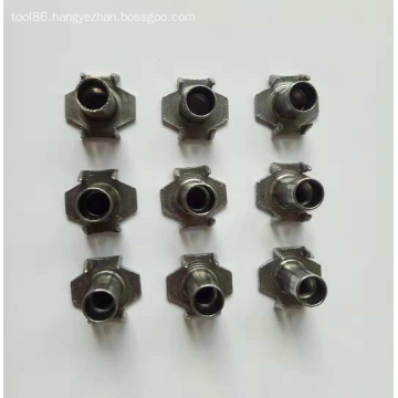 Half-screw stainless steel lock four prong nuts